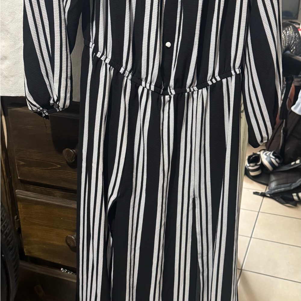 Tweeds Monochrome Striped Skirt